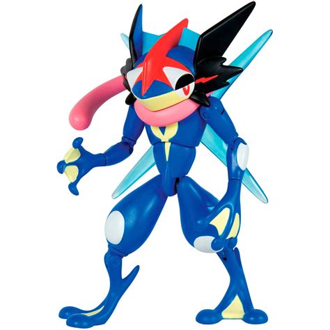 Greninja toy - The Greninja plush toy is inspired by Pokémon anime trading cards Let's Go! and Nintendo video games series! Makes a great gift for fans of Pokemon - Your favorite Pokémon character is waiting for you! Officially licensed Pokémon merchandise by Wicked Cool Toys. Polyester. Measures: 12" to top of ear. Ages: 2+